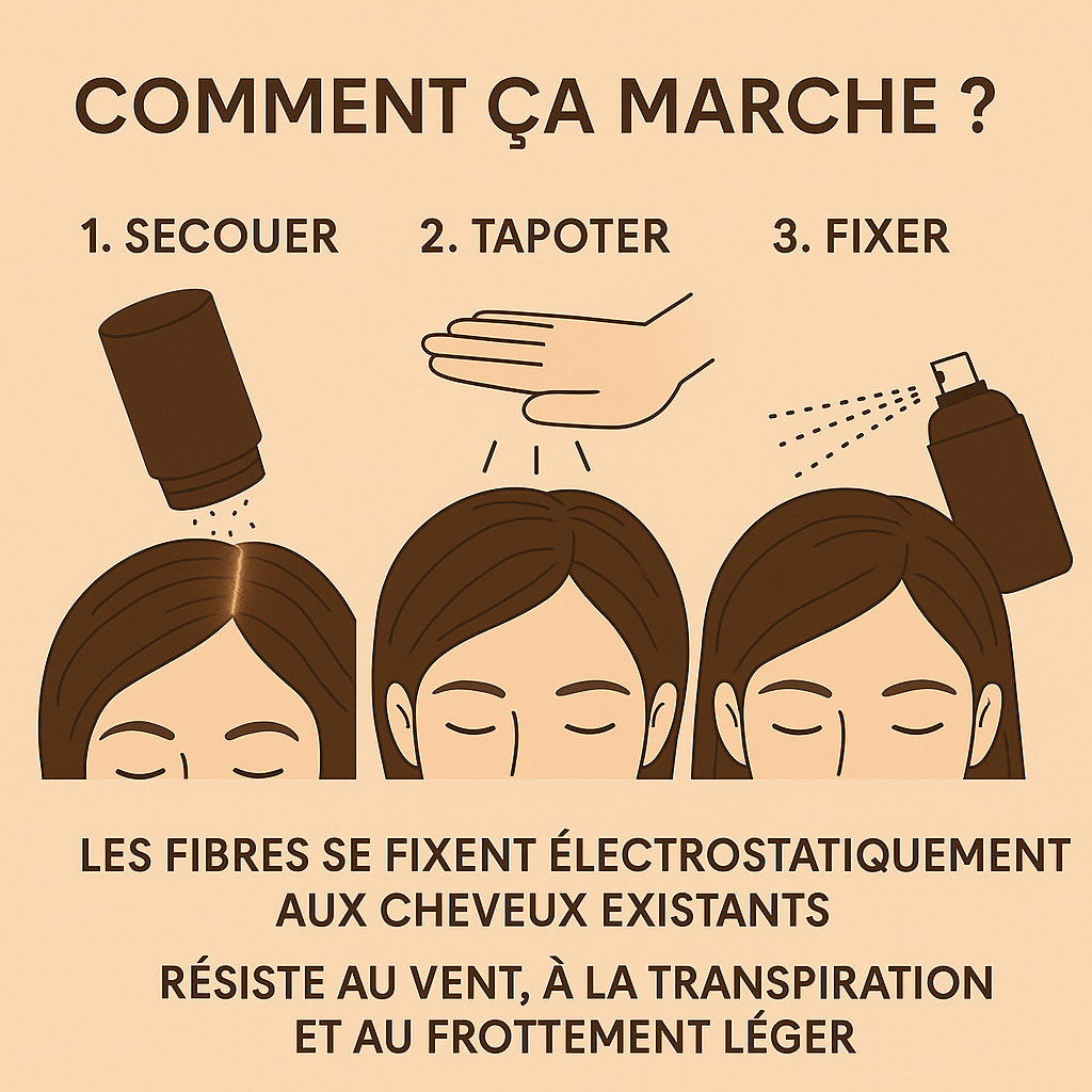 Fibres Capillaires KeraHair™ – Volume Instantané – 27,5G